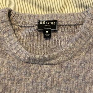 Todd Snyder 100% Wool Men's Heathered Lavender Crewneck Sweater M